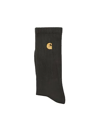 CARHARTT WIP | Socken CHASE white / gold | olive